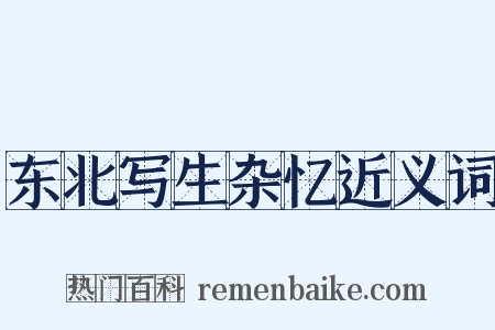 东北写生杂忆近义词是什么意思的图片